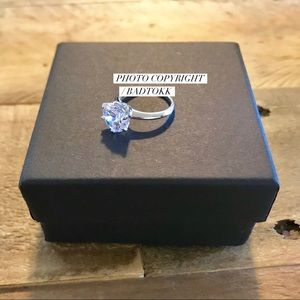 SOLID 925 CZ Engagement Ring (NO TAG)